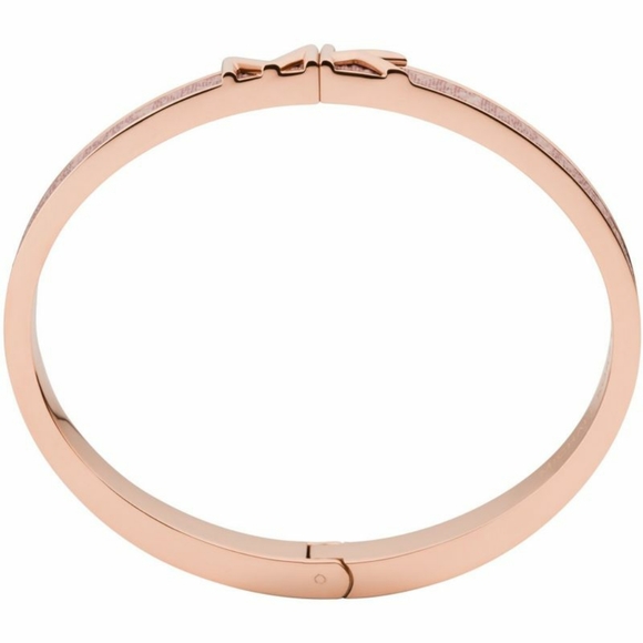 Michael Kors Rose Gold-Tone Logo Thin Bangle - Picture 3 of 13